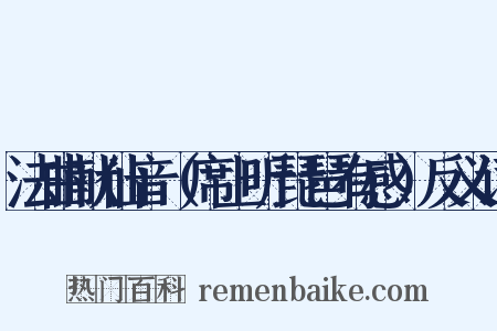 法曲献仙音（席上听琵琶有感）反义词是什么意思的图片